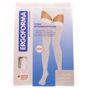 Ergoforma 217 чулки антиэмболические I класса компрессии белого цвета размер №3 (L)