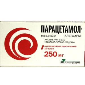 Парацетамол-Альтфарм суппозитории ректальные 250мг №10