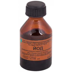 Йод раствор для наружного применения спиртовой 5% 25мл 