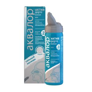 Аквалор актив форте мини средство для орошения и промывания полости носа для детей и взрослых 50мл
