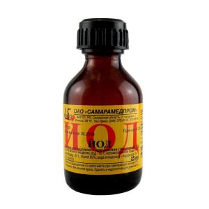 Йод раствор для наружного применения спиртовой 5% 25мл